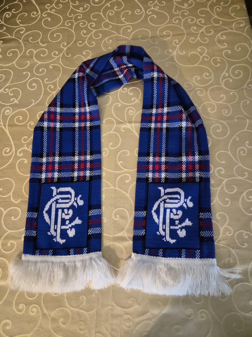Glasgow Rangers FC tartan scarf